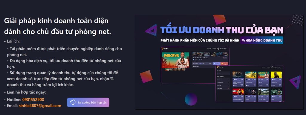Thuê game bản quyền – CyberKing App