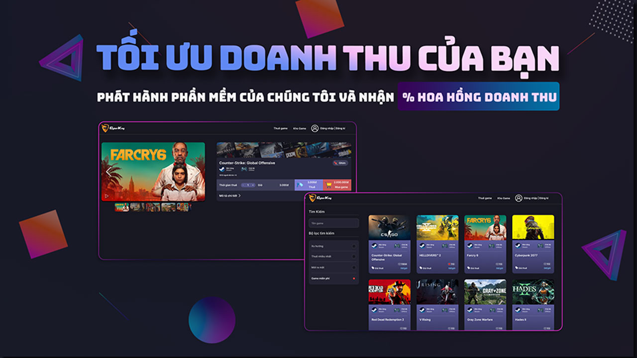 Cung cấp phần mềm Game