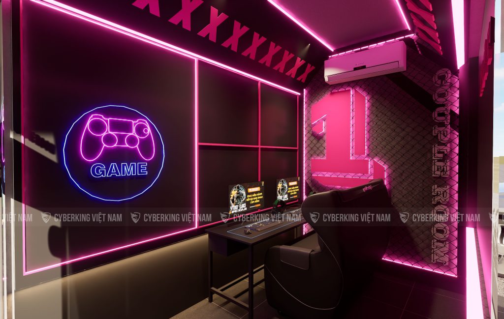 Couple Room – ghế đôi, ánh sáng chill tại phòng net Balu Gaming