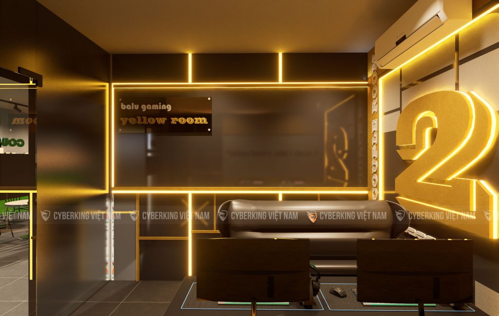 Couple Room – ghế đôi, ánh sáng chill tại phòng net Balu Gaming