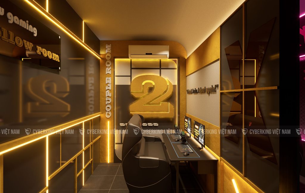 Couple Room – ghế đôi, ánh sáng chill tại phòng net Balu Gaming