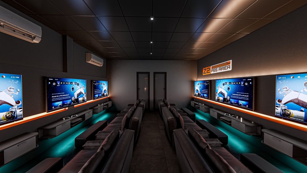 Thiết Kế Phòng Game PlayStation Chuẩn – Đẹp – Tối Ưu Diện Tích Từ CyberKing