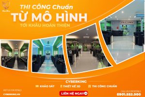 Thi công phòng net Esports thiết kế 3D – thi công chuẩn – bàn giao vận hành ổn định