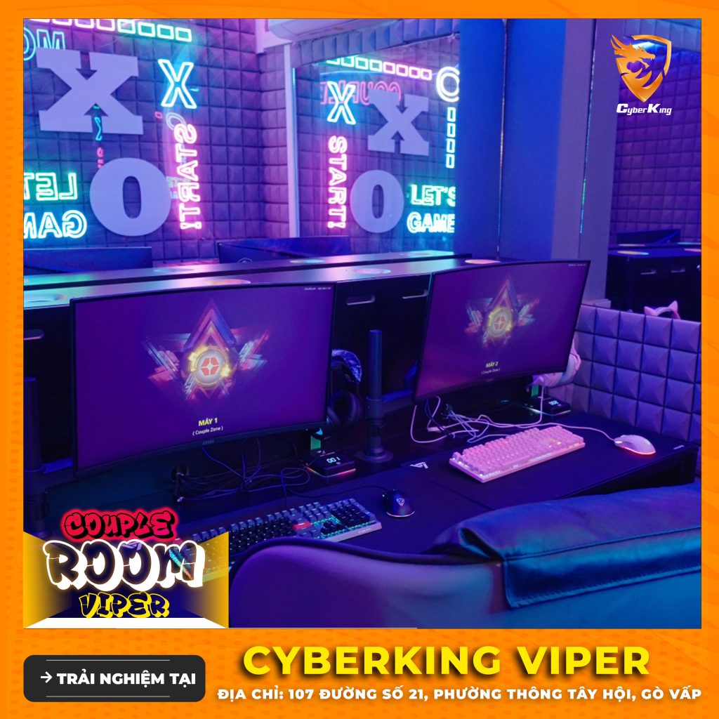 Tổng hợp phòng net tại TP.HCM: Có phòng Couple Room – Private Room – Live Stream Room do CyberKing setup