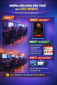Kinh doanh phòng game khai báo thuế như thế nào từ 01/01/2026?