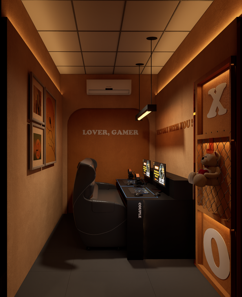 Mẫu phòng couple room đẹp cho phòng net: Gợi ý thiết kế tối ưu không gian & vận hành