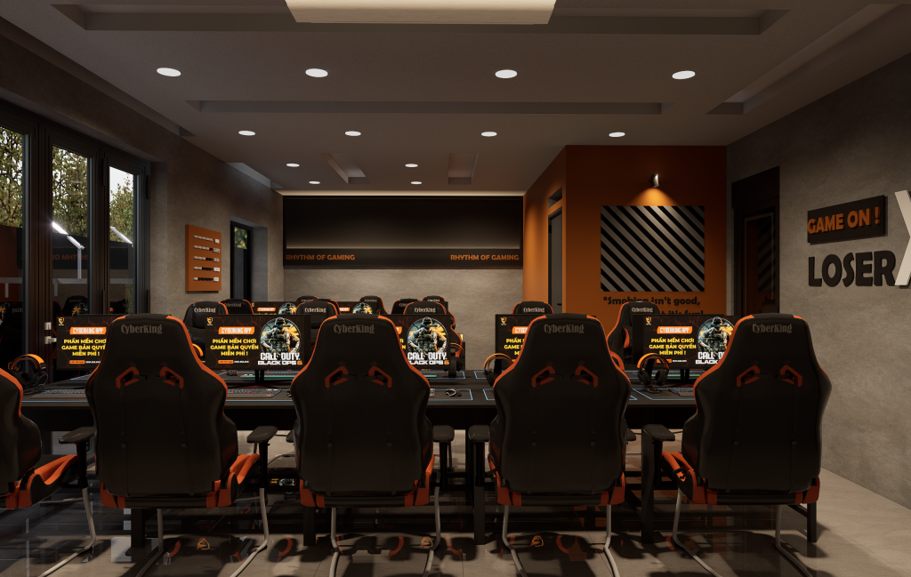 Phòng net Bình Chánh RHYTHM OF GAMING: Mô hình đa zone, đa trải nghiệm, cấu hình mạnh theo từng khu