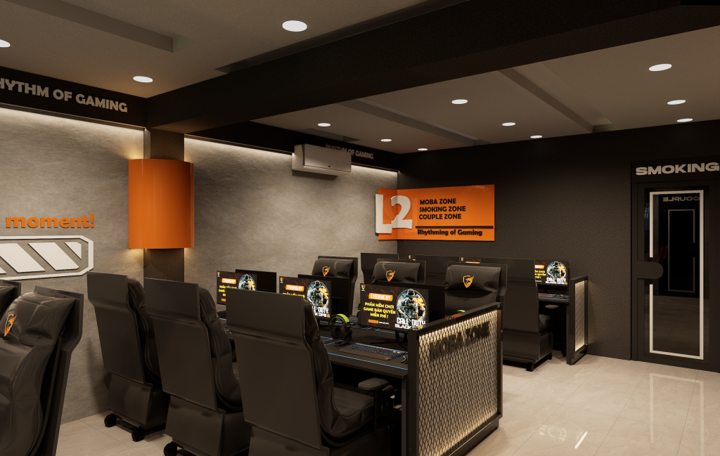 Phòng net Bình Chánh RHYTHM OF GAMING: Mô hình đa zone, đa trải nghiệm, cấu hình mạnh theo từng khu