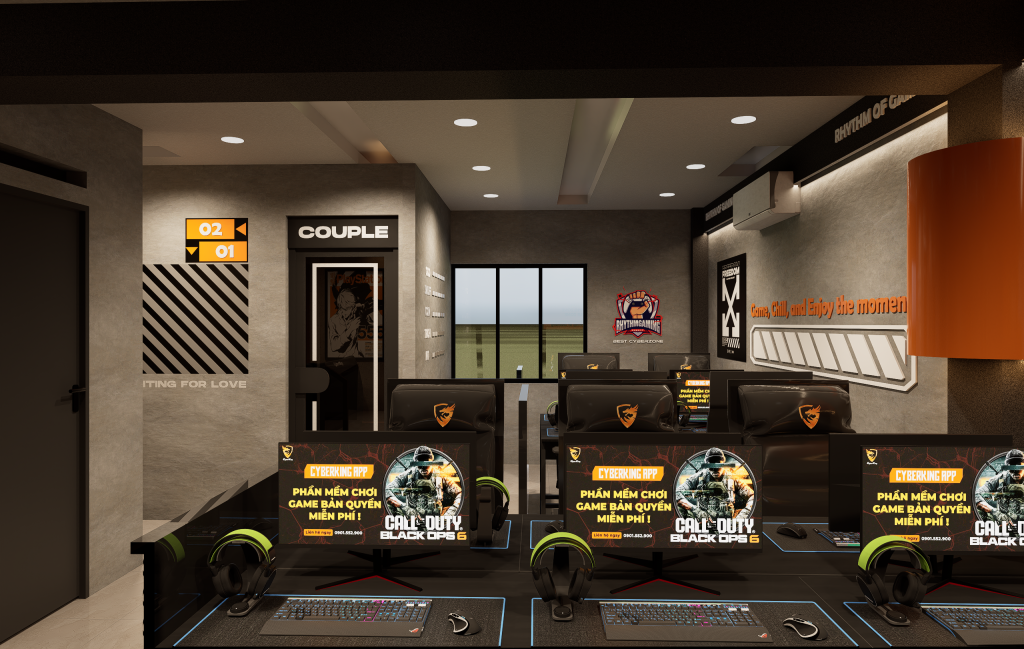 Phòng net Bình Chánh RHYTHM OF GAMING: Mô hình đa zone, đa trải nghiệm, cấu hình mạnh theo từng khu