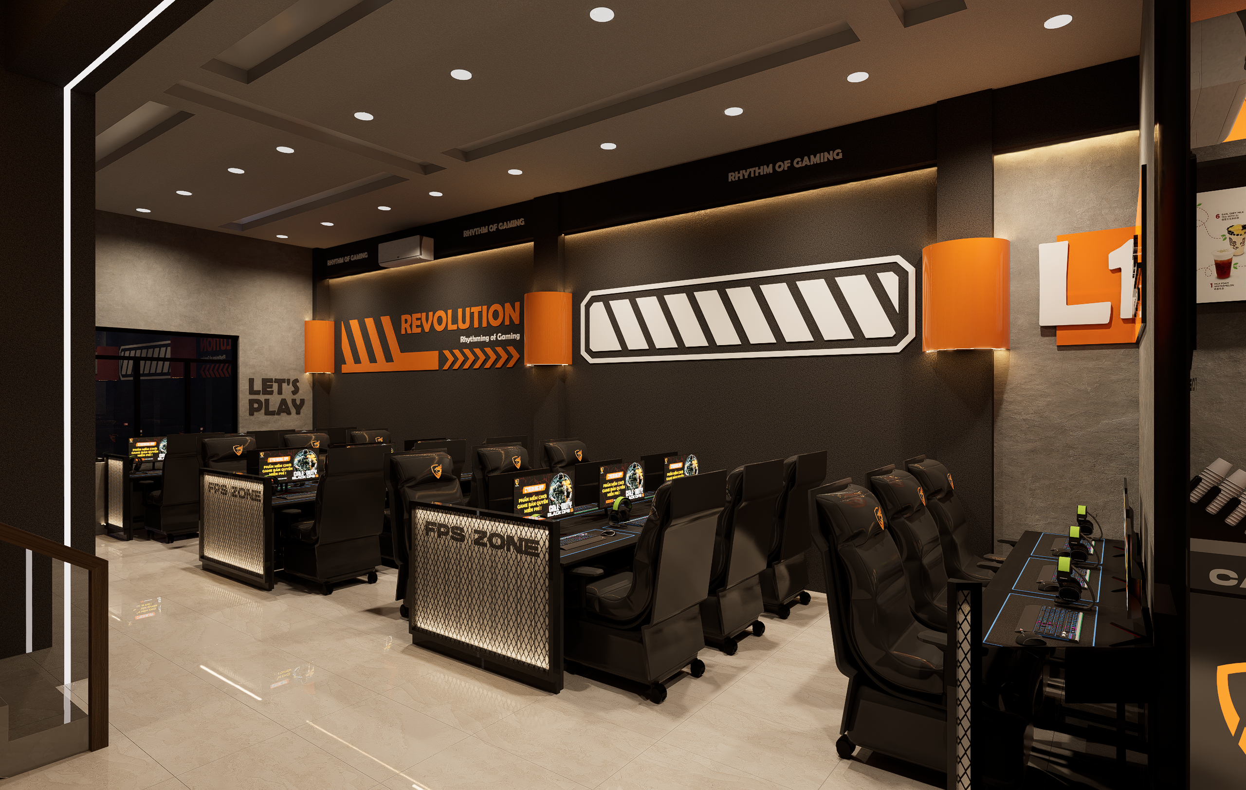 Phòng net Bình Chánh RHYTHM OF GAMING: Mô hình đa zone, đa trải nghiệm, cấu hình mạnh theo từng khu