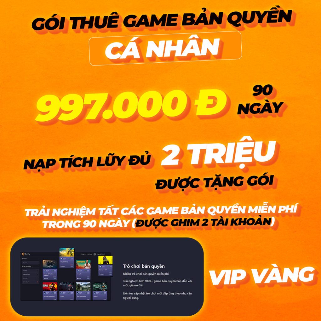 Thuê game bản quyền giá rẻ tại CyberKing – Giải pháp tiết kiệm cho game thủ cá nhân
